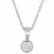 Orphelia® 'Rosalind' Women's Whitegold 18C Chain with Pendant - Silver KD-2032