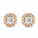 Orphelia® 'Gilda' Women's Two-Tone 18C Stud Earrings - Silver/Gold OD-5027/1