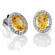 Orphelia® 'Astrid' Women's Whitegold 18C Stud Earrings - Silver OD-5318