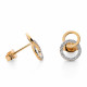 Orphelia® 'Caity' Women's Yellow gold 18C Stud Earrings - Gold OD-5334