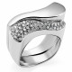 Orphelia® Women's Whitegold 18C Ring - Silver RD-3230