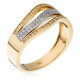 Orphelia® Women's Two-Tone 18C Ring - Silver/Gold RD-3387