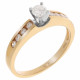 Orphelia® Women's Two-Tone 18C Ring - Silver/Gold RD-3716