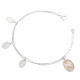 Orphelia® 'Jarina' Women's Sterling Silver Bracelet - Silver/Rose ZA-7165
