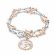 Orphelia® Women's Sterling Silver Bracelet - Silver/Rose ZA-7174