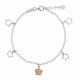 'Nixie' Women's Sterling Silver Bracelet - Silver/Rose ZA-7377