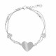 Orphelia® 'Heart' Women's Sterling Silver Bracelet - Silver ZA-7384