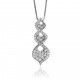 Orphelia® 'Lilly' Women's Sterling Silver Chain with Pendant - Silver ZH-7038