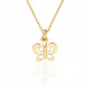 Orphelia® 'Butterfly' Women's Sterling Silver Chain with Pendant - Gold ZH-7074/1