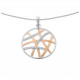 Orphelia® 'Amabella' Women's Sterling Silver Chain with Pendant - Silver/Rose ZH-7098/1