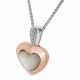 'Debby' Women's Sterling Silver Chain with Pendant - Silver/Rose ZH-7289/RG