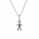 Child Unisex's Sterling Silver Chain with Pendant - Silver ZH-7340