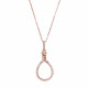 Orphelia® 'Aava' Women's Sterling Silver Chain with Pendant - Rose ZH-7421
