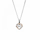 Orphelia® 'Jasmina' Women's Sterling Silver Chain with Pendant - Silver/Rose ZH-7483