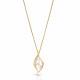 Orphelia® 'Charlotte' Women's Sterling Silver Chain with Pendant - Silver/Gold ZH-7523/G