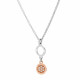Orphelia® 'Maite' Women's Sterling Silver Chain with Pendant - Silver/Rose ZK-7376