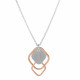 Orphelia® 'Inez' Women's Sterling Silver Chain with Pendant - Silver/Rose ZK-7391