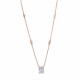 'Elodie' Women's Sterling Silver Necklace - Rose ZK-7419