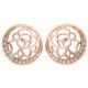 Orphelia® 'Blair' Women's Sterling Silver Stud Earrings - Rose ZO-7089/1