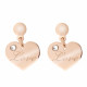 Orphelia® 'Liliana' Women's Sterling Silver Drop Earrings - Rose ZO-7187/RG