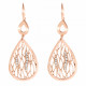 Orphelia® 'Linda' Women's Sterling Silver Drop Earrings - Rose ZO-7188/RG