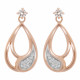 Orphelia® 'Minna' Women's Sterling Silver Drop Earrings - Rose ZO-7228