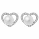 Orphelia® 'Alberte' Women's Sterling Silver Stud Earrings - Silver ZO-7233