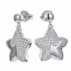 Orphelia® 'Ilona' Women's Sterling Silver Drop Earrings - Silver ZO-7331