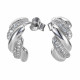 Orphelia® 'Sabrina' Women's Sterling Silver Stud Earrings - Silver ZO-7348