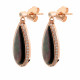 Orphelia® 'Lilja' Women's Sterling Silver Drop Earrings - Rose ZO-7367