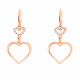 Orphelia® 'Alfina' Women's Sterling Silver Drop Earrings - Rose ZO-7383