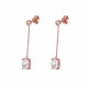 Orphelia® 'Elodie' Women's Sterling Silver Drop Earrings - Rose ZO-7419