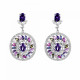 Orphelia® 'Enya' Women's Sterling Silver Drop Earrings - Silver ZO-7428