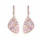Orphelia® 'Desi' Women's Sterling Silver Drop Earrings - Rose ZO-7430
