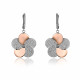 Orphelia® 'Fioni' Women's Sterling Silver Drop Earrings - Silver/Rose ZO-7452
