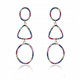 Orphelia® 'Aura' Women's Sterling Silver Drop Earrings - Rose ZO-7461