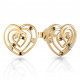Orphelia® 'Euphoria' Women's Sterling Silver Stud Earrings - Gold ZO-7522/G