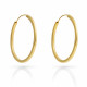 'Anita' Women's Sterling Silver Hoop Earrings - Gold ZO-7553/G