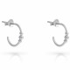 Orphelia® 'Chloe' Women's Sterling Silver Hoop Earrings - Silver ZO-7555