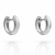 Orphelia® 'Dory' Women's Sterling Silver Hoop Earrings - Silver ZO-7556