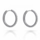 Orphelia® 'Fay' Women's Sterling Silver Hoop Earrings - Silver ZO-7557