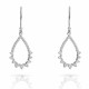 'Petal' Women's Sterling Silver Drop Earrings - Silver ZO-7564