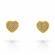Orphelia® 'Elite' Women's Sterling Silver Stud Earrings - Gold ZO-7566/G