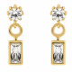 Orphelia® 'Madelyn' Women's Sterling Silver Drop Earrings - Gold ZO-7583/G