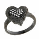 Orphelia® Women's Sterling Silver Ring - Black ZR-7082/2