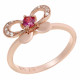 Orphelia® Women's Sterling Silver Ring - Rose ZR-7083