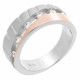 Orphelia® Women's Sterling Silver Ring - Silver/Rose ZR-7093
