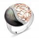Orphelia® Women's Sterling Silver Ring - Silver/Rose ZR-7112