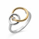 Orphelia® Women's Sterling Silver Ring - Silver/Gold ZR-7503/1