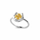 Orphelia® 'Signature' Women's Sterling Silver Ring - Silver/Gold ZR-7517